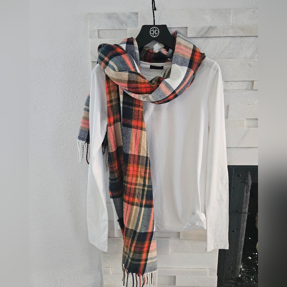 J.Crew Oversized Large Plaid  Scarf: